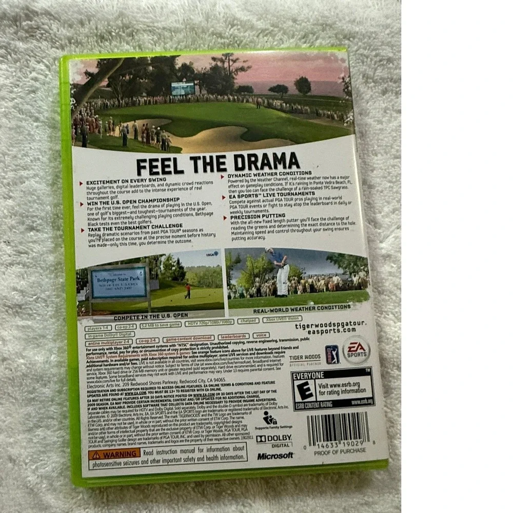 Tiger Woods PGA Tour 10 XBOX 360 Game‎ EA Sports Golf Video Game
